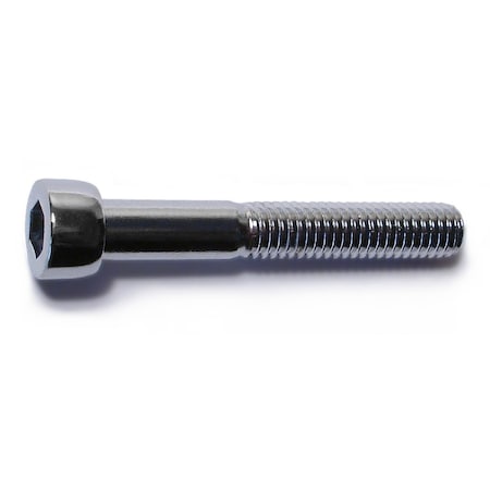 Midwest Fastener M6-1.00 Socket Head Cap Screw, Socket, Chrome Plated Steel, 40 mm Length, 10 PK 30025